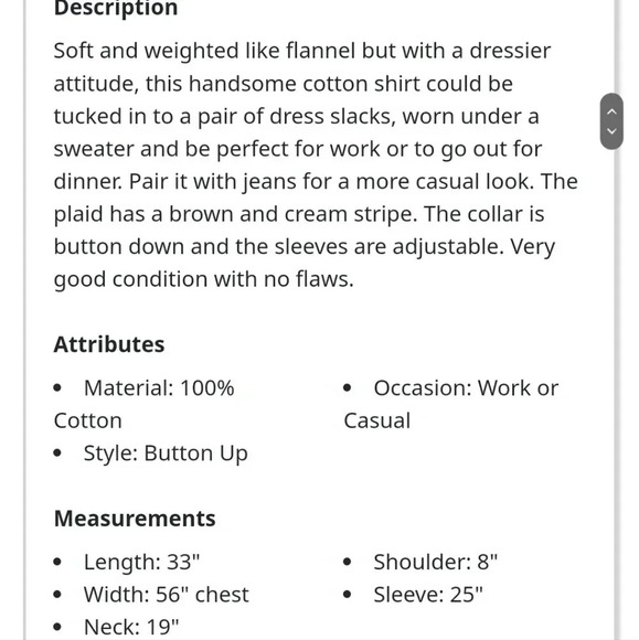 Jos. A. Bank Long-sleeved Plaid Mens Size XL 100% Cotton Extra Buttons - Picture 5 of 8